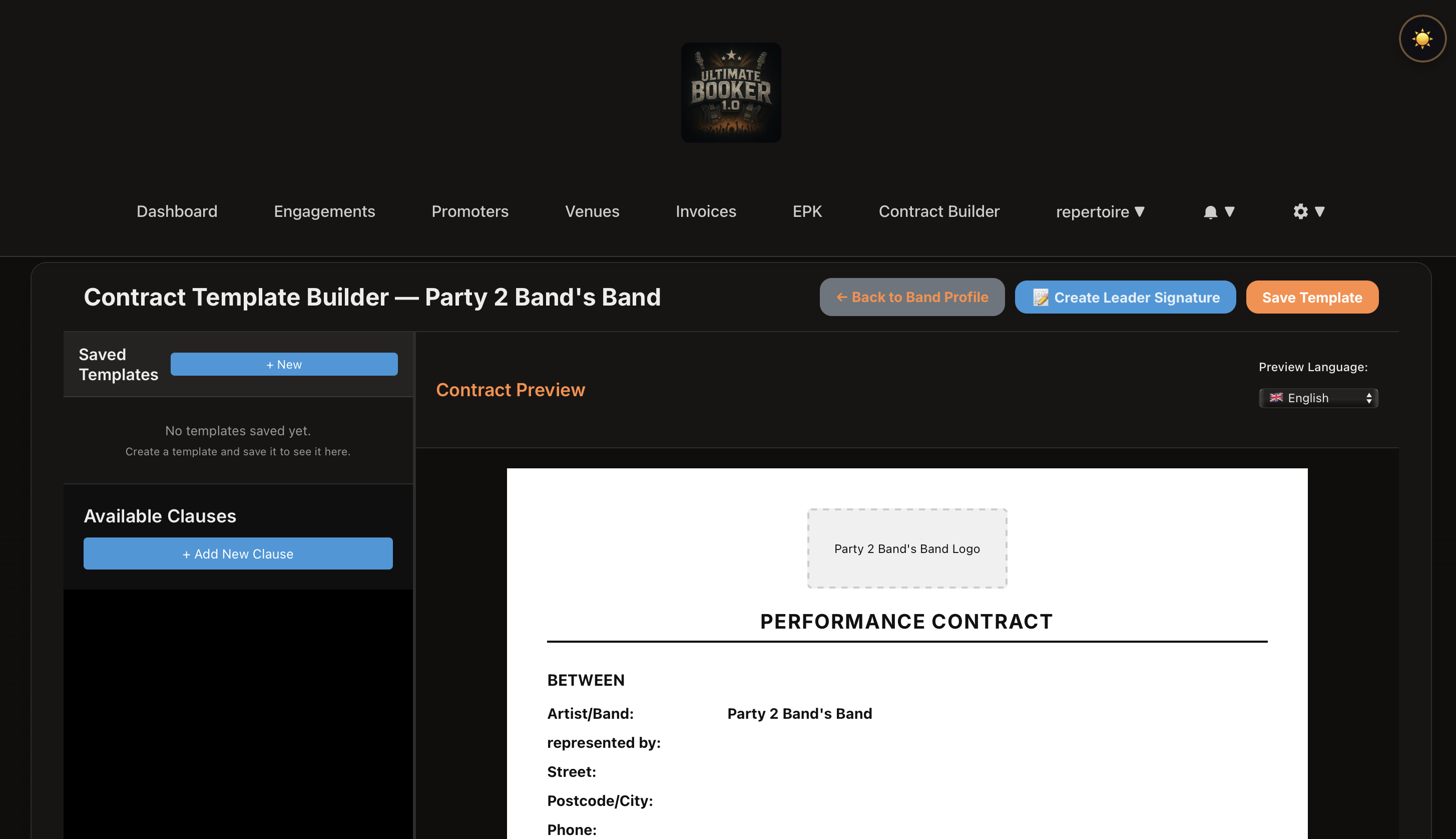 Contract Builder Preview